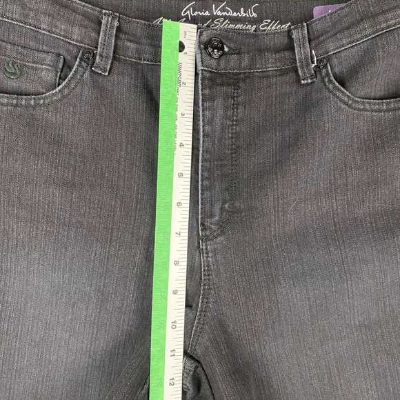 Gloria Vanderbilt Amanda Straight Jeans Gray All Around Slimming Effect Womens 8 - Picture 9 of 11
